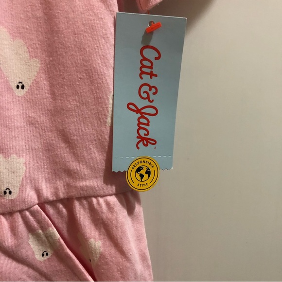 NWT Cat &Jack Girls Short sleeve Dress size XL 14 With Side Pockets - Picture 6 of 8